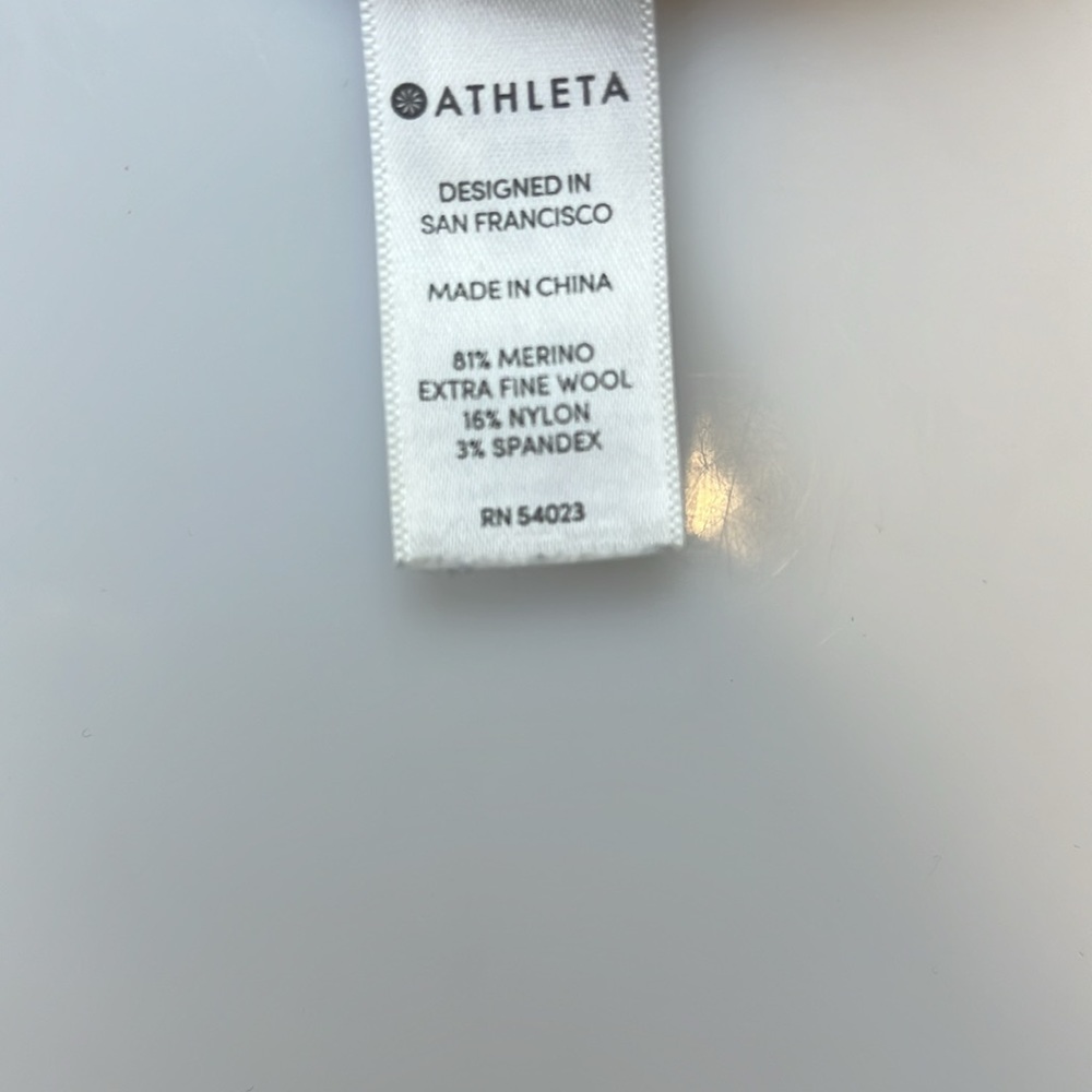 Athleta Extra Fine Merino Wool River Rib Sweater Dress N150-35 - Picture 8 of 8